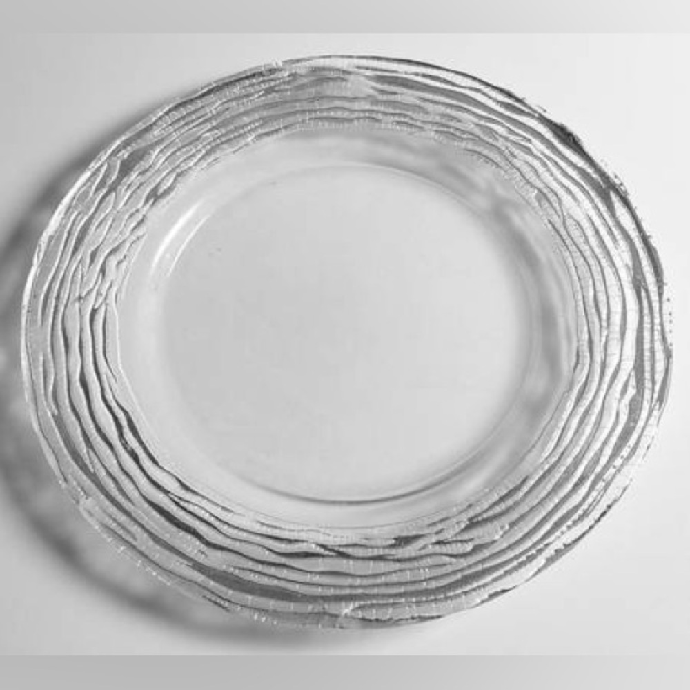 Vietri Rufolo Glass Platinum Salad Plate